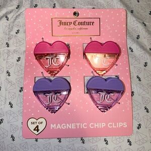 Juicy Couture Pink and Purple Heart Clips